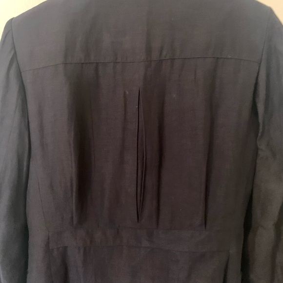 Ralph Lauren Silk & Linen Navy Blue padded Shoulder Blazer - Picture 6 of 7